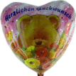 Luftballons mit Herzlichen Glückwunsch Bärchen